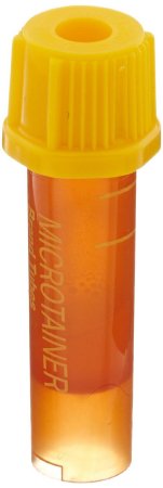 Tube Capillary BD Microtainer® SST™ Capillary Blood Collection Tube Serum Tube Clot Activator / Separator Gel Additive 15.3 X 46 mm 400 µL to 600 µL Gold BD Microgard™ Closure Plastic Tube by BD  ID 365978